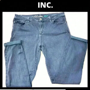 INC. International Concepts Skinny Jean cropped ankle blue wash